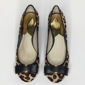 Michael Kors Leopard Calf Hair block Heels size 9.5